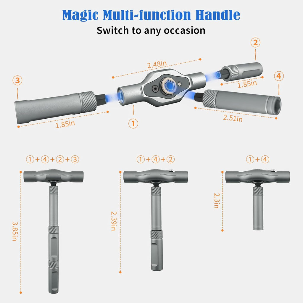24 in 1 Magnetic Ratchet Screwdriver Set - Mini Precision Tool Kit for DIY, Home Repair & Watch Tool Kit | Industrial S2 Alloy Steel Bits