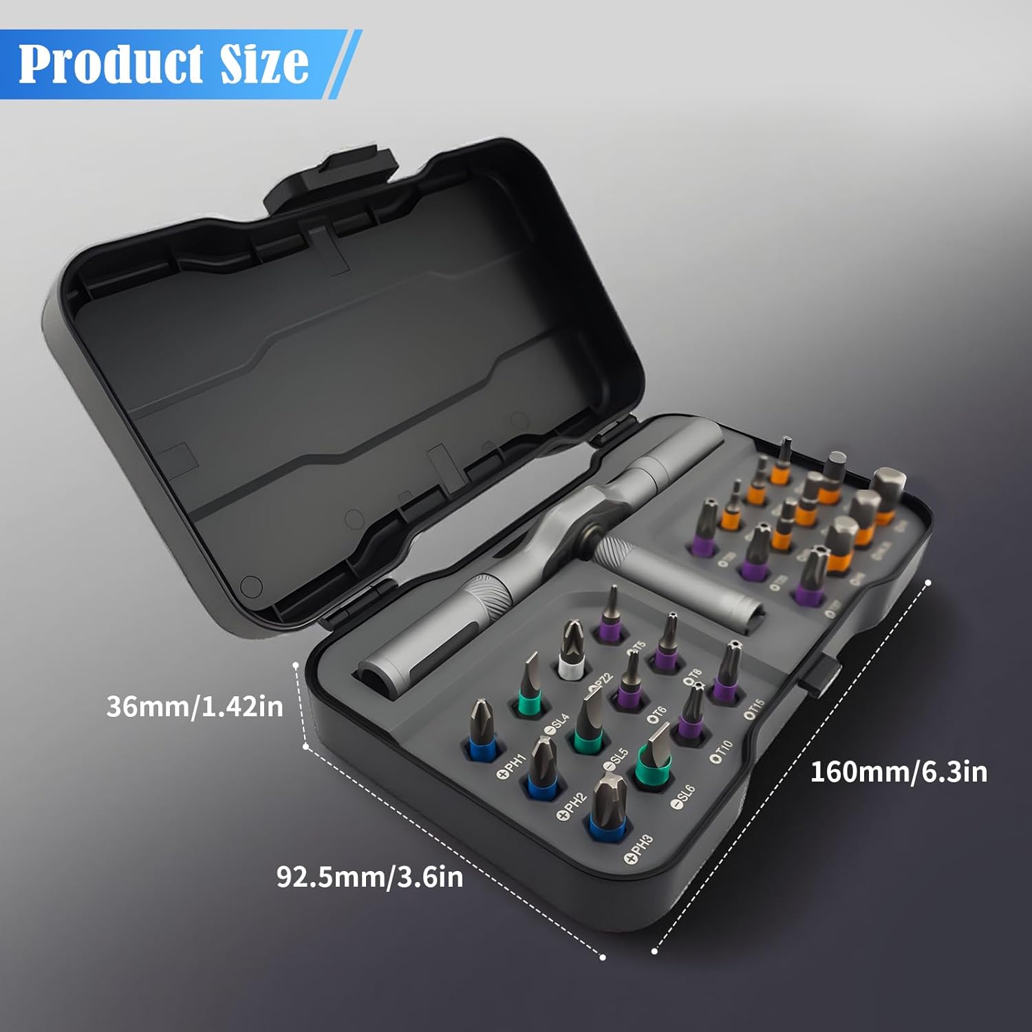 24 in 1 Magnetic Ratchet Screwdriver Set - Mini Precision Tool Kit for DIY, Home Repair & Watch Tool Kit | Industrial S2 Alloy Steel Bits