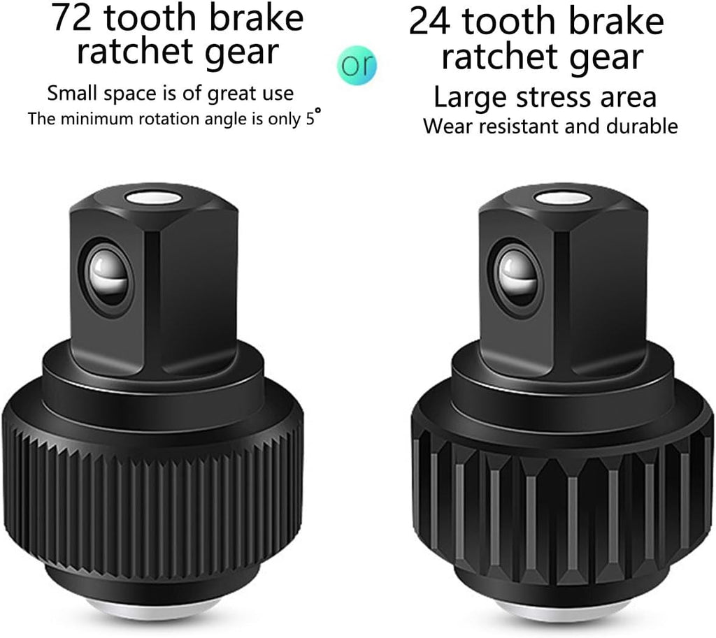 53 Pieces 1/4 inch Drive Socket Ratchet Wrench Set, with Bit Socket Set Metric and Extension Bar for Auto Repairing and Household, with Storage Case,with 72 Tooth Reversible Ratchets