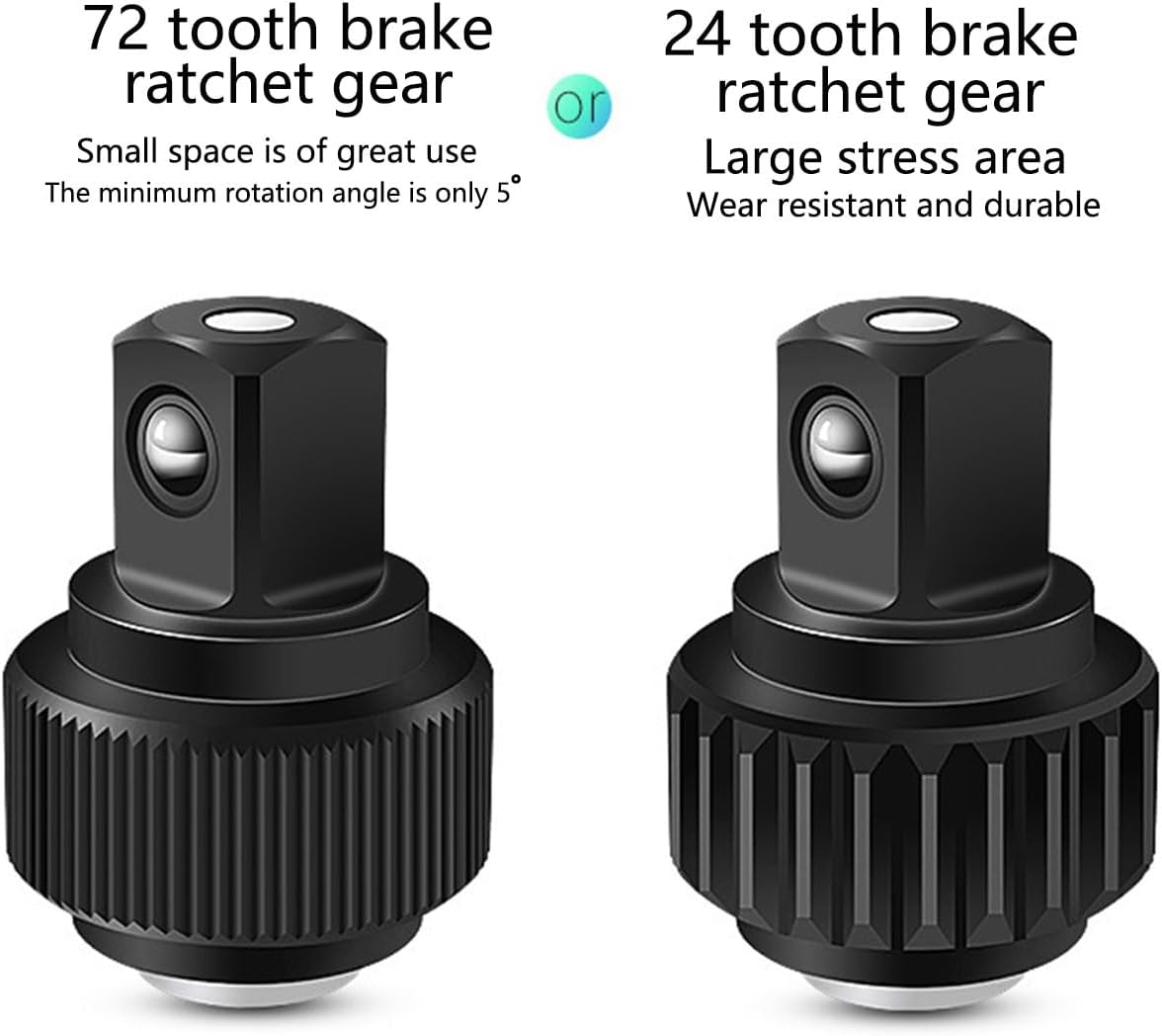 53 Pieces 1/4 inch Drive Socket Ratchet Wrench Set, with Bit Socket Set Metric and Extension Bar for Auto Repairing and Household, with Storage Case,with 72 Tooth Reversible Ratchets