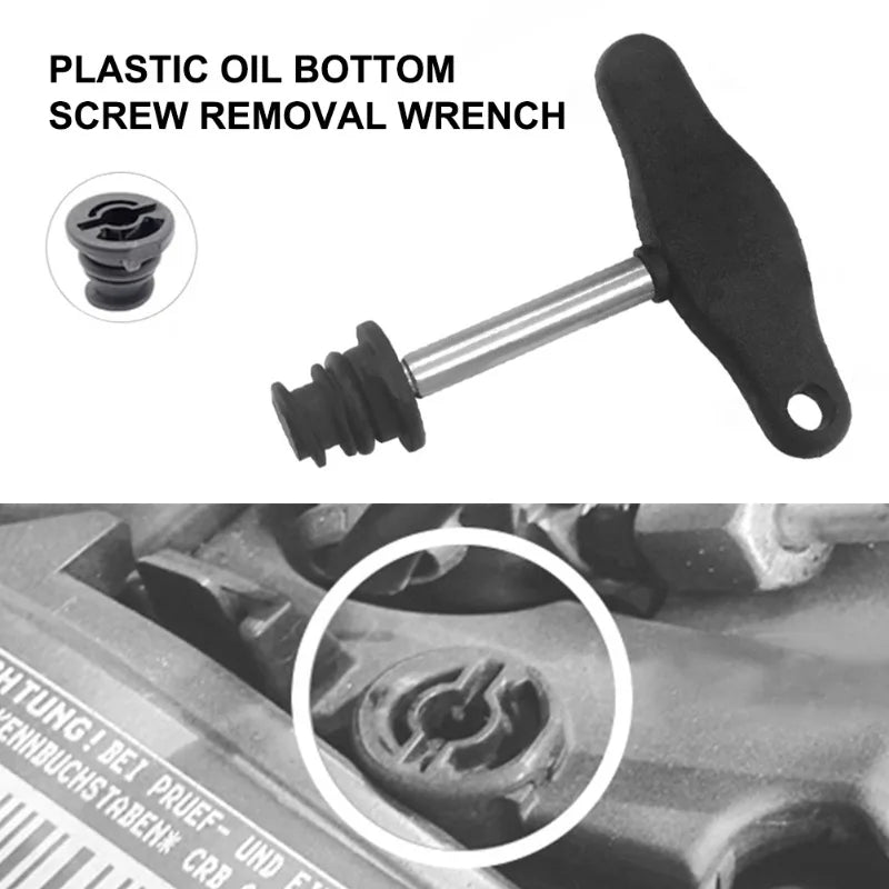 Plastic Oil Drain Plug Screw Removal Installer Wrench Assembly Tool Wrench Tool Car Repair Tool for VAG Audi Automotive Tools