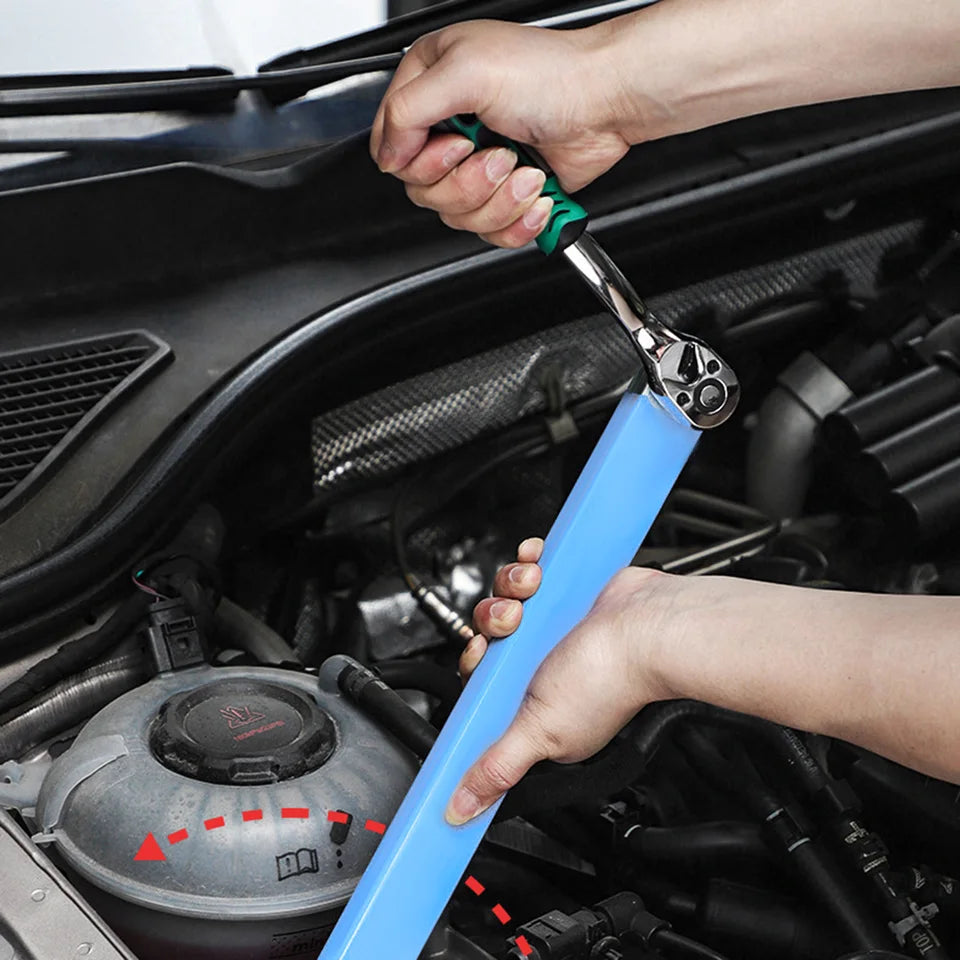 Universal Ratcheting Wrench Extension Bar Adjustable Double Head  Extra Long Heavy Duty Tool For Mechanics And Car Repair