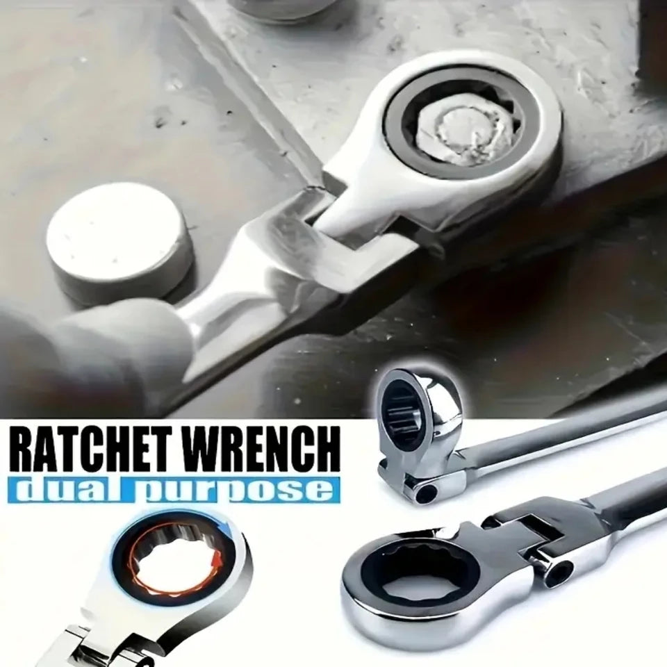 Flexible Ratcheting Combination Wrench Set,6-17mm Metric Key Wrench Ratchet Spanner Metric Hand Tool Sets,Car Repair Tools