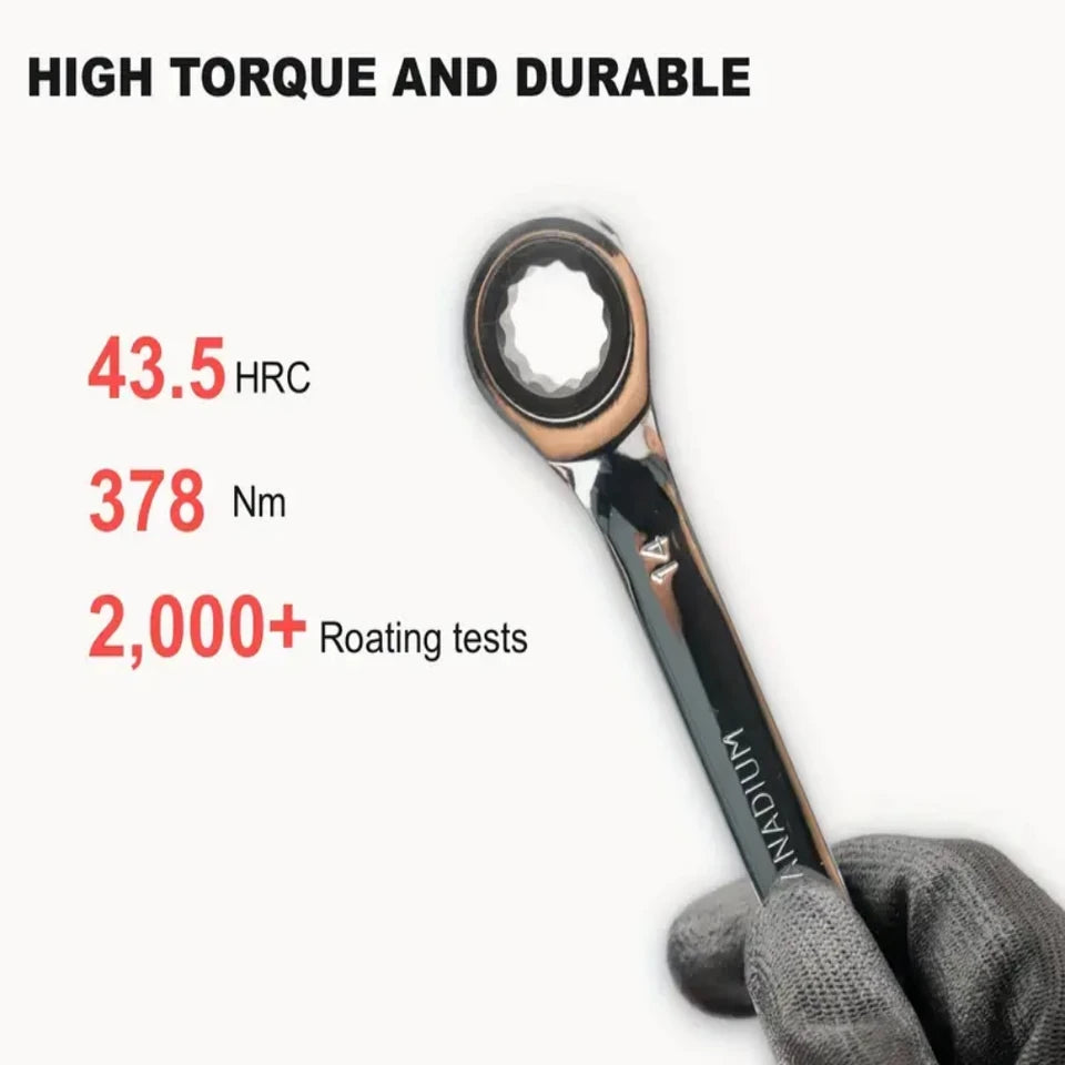 Flexible Ratcheting Combination Wrench Set,6-17mm Metric Key Wrench Ratchet Spanner Metric Hand Tool Sets,Car Repair Tools