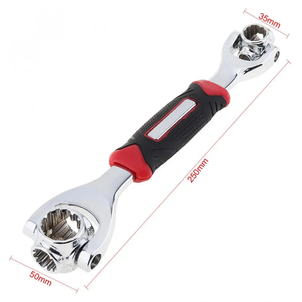 Universal Wrench 48 in 1 Socket Wrench with 360 Degree Rotating Head Spanner Tool for Home Bicycle Car Repair