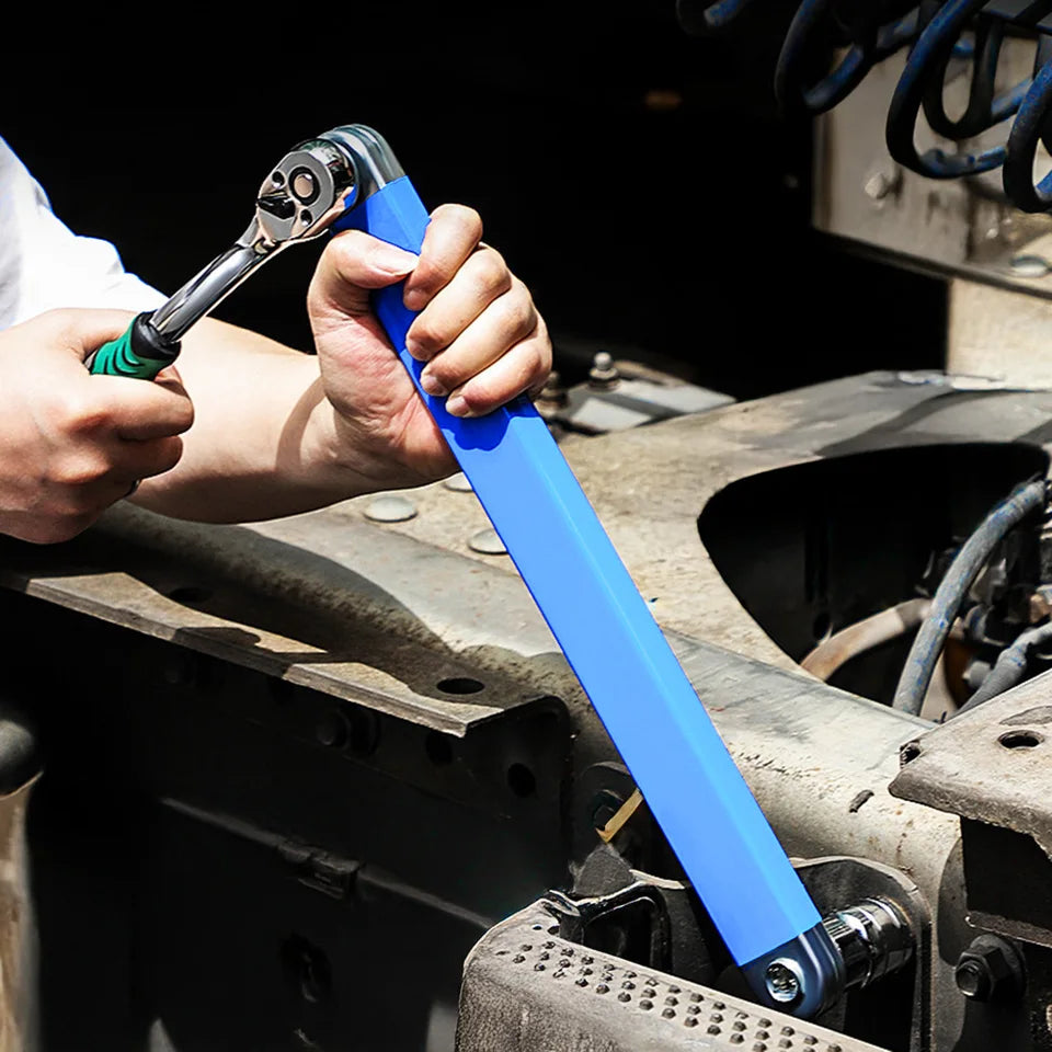 Universal Ratcheting Wrench Extension Bar Adjustable Double Head  Extra Long Heavy Duty Tool For Mechanics And Car Repair