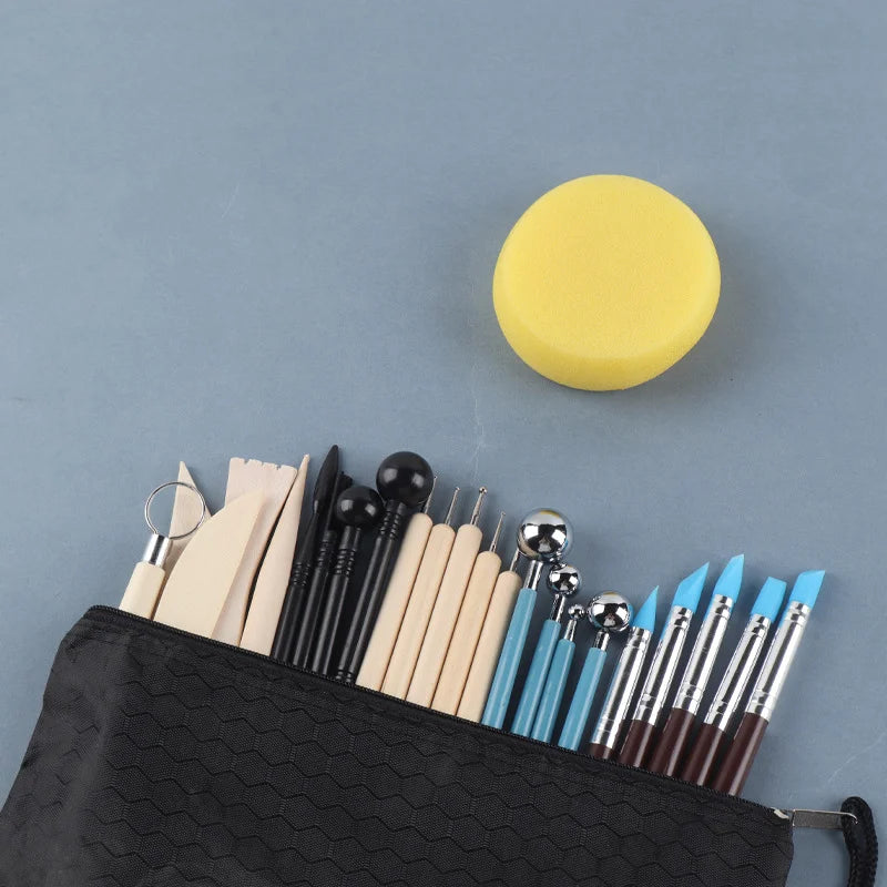Clay Tools Kit, 25 PCS Polymer Clay Tools, Ceramics Clay Sculpting Tools Kits, Air Dry Clay Tool Set for Adults, Kids, Baking