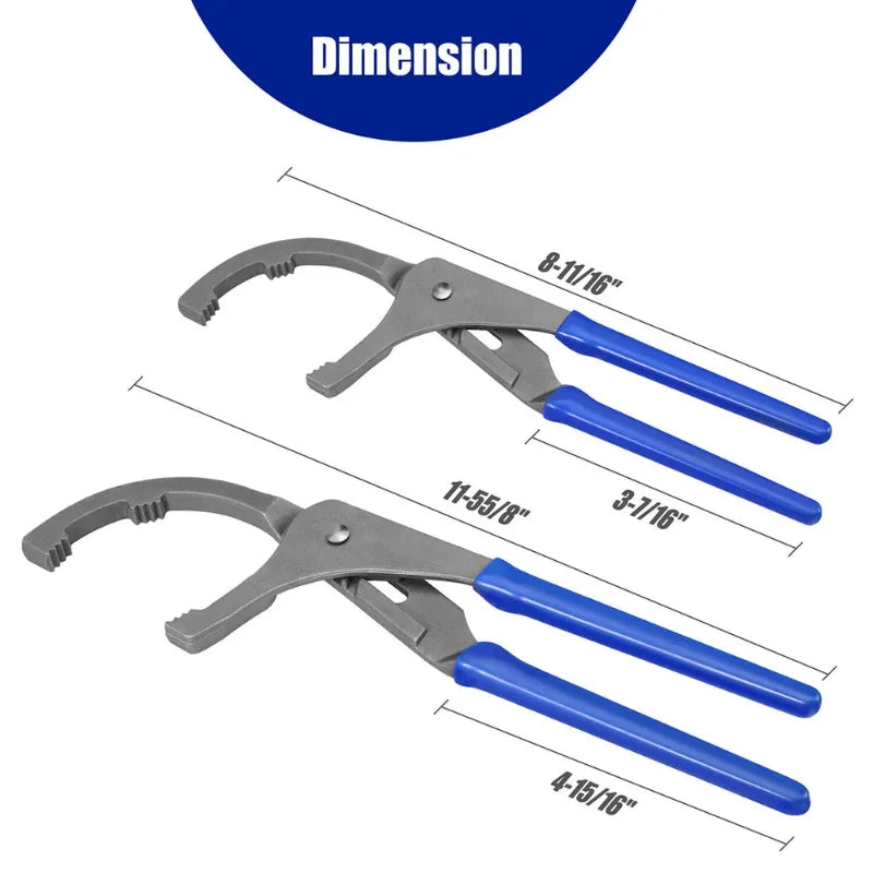 1pc 9/12" Oil Filter Pliers Clamp Type Wrench Adjustable Hand Tools Oil Filter 45# Steel Filter Removal Tool