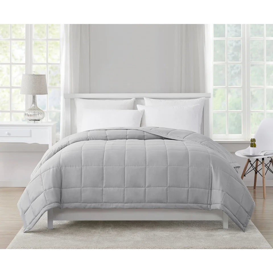 Solid Twin Down Alternative Blanket Lightweight Hypoallergenic Polyester Warm Bedding Machine Washable Oeko Tex Certified Stain